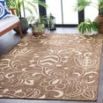 thumbnail image 3 of SAFAVIEH Beach House Robynne Botanical Indoor/Outdoor Area Rug, Brown/Beige, 4' x 6', 3 of 17