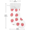 thumbnail image 5 of SKYSONIC Strawberry Christmas Stocking Personalized Large Candy Stocking Hanging Gift Xmas Stockings Decoration for Family Holiday Party Ornaments Decor Fireplace, 5 of 7