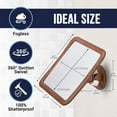 thumbnail image 6 of MIRRORVANA Fogless Shower Mirror for Shaving - Shatterproof Surface, Upgraded Suction Cup, and 360° Swivel Design - 6.3" x 6.3" (Bamboo Print), 6 of 7