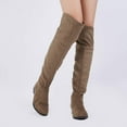 thumbnail image 6 of DREAM PAIRS Women's Fashion Over The Knee High Low Block Heel Riding Boots HI_FLAT KHAKI Size 8, 6 of 6