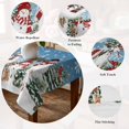 thumbnail image 5 of Blue Christmas Table Cloth Waterproof Tablecloths, Snowman Xmas Tree Snowflake Winter Tablecloth Dining Table Cover for Kitchen Party Tabletop Outdoor, Rectangle Tablecloth 54x108 Inch, 5 of 9