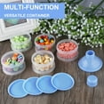 thumbnail image 3 of 1/2/3 Pack Formula Dispenser On The Go, 5 Compartments Stackable Formula Container for Travel, Baby Milk Powder Kids Snack Container, BPA Free, 3 of 7