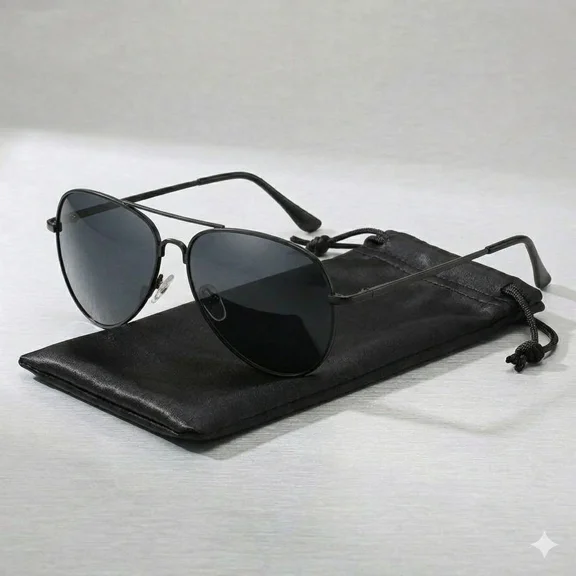 Men's Classic Aviator Polarized Sunglasses Metal Frame Double Bridge Pilot Style