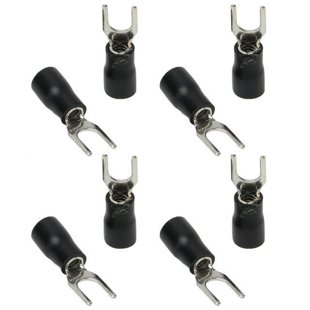 Insulated Crimping Connector, Fork Spade Terminals 27A Maximum Current No Leakage SV2-4 100PCS For 16-14AWG Electrical Cables
