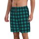 thumbnail image 2 of Balery Teal On Black Plaid Traje de Baño Estilo Hawaiano para Hombre, Shorts de Secado Rápido con Bolsillos-3X-Large, 2 of 6