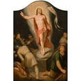 thumbnail image 2 of Cornelis Cornelisz Van Haarlem 13x18 Black Ornate Wood Framed Double Matted Museum Art Print Titled - The Resurrection of Christ (1632), 2 of 5
