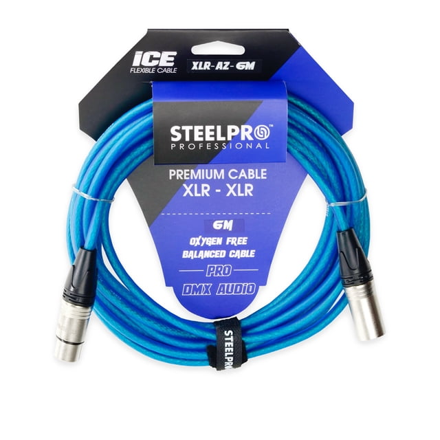 Cable Xlr 6m Balanceado Profesional Macho - Hembra Steelpro