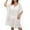 White, variant on YUEHUA Women's Plus Size Crochet Trim Beach Cover Up, V Neck Dolman Sleeve Kaftan, Lightweight Flowy Swimwear for Curvy Women