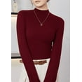 thumbnail image 6 of Women's Thermal Turtleneck Shirts Thermal Underwear for Women Base Layer Tops Going Out Top Stretchy Thermal Base Layer Tops Pullover Shirts Basic Thermal Underwear Tops Long Johns Dressy Tops L, 6 of 7