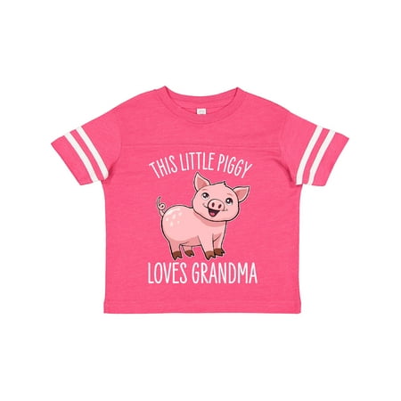 

Inktastic This Little Piggy Loves Grandma- Cute Gift Toddler Boy or Toddler Girl T-Shirt