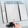 thumbnail image 6 of LED Vanity Mirror Three Fold USB Black with Data Cable Small Mirror Makeup Mirror for Bedroom Daily, 6 of 9