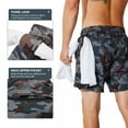 thumbnail image 4 of NIMENJOJA Mens 5.5 Inch Gym Running Shorts 2 in 1 Quick Dry Workout Athletic Compression Shorts, 4 of 6