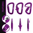thumbnail image 4 of Ganchos Mosquetones Rhino Produxs 12kN (1225 kg) Resistente, 4 of 6