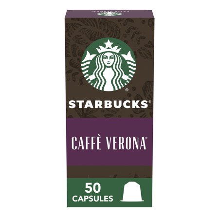 Starbucks By Nespresso Original Line, Caffè Verona, Dark Roast Coffee, 50-Count Espresso Pods Packaging May Vary