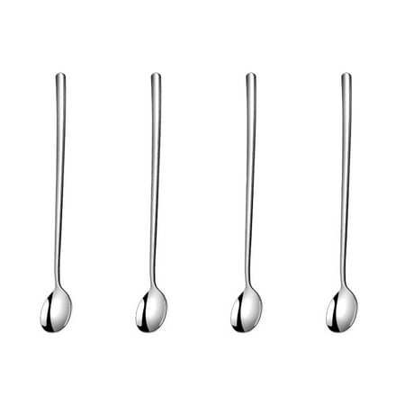 

4Pcs Coffee Stirring Spoons Stainless Steel Ice Spoons Coffee Mixing Spoons