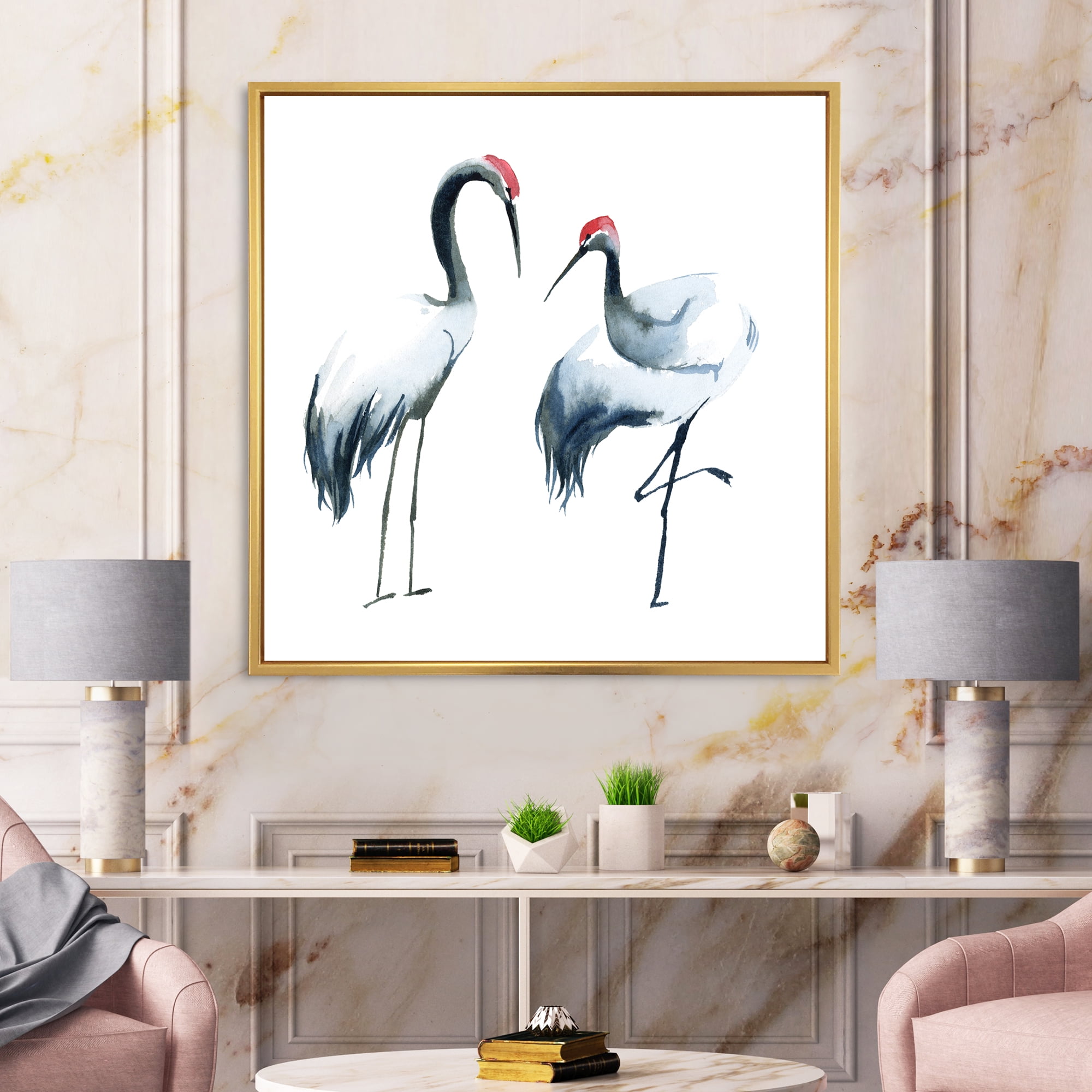 Designart 'Two Monochrome Shadoofs' Farmhouse Framed Canvas Wall Art Print