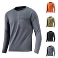 thumbnail image 2 of ZCFZJW Athletic T-Shirts for Men Big and Tall Regular Fit Long Sleeve Crewneck Basic Workout Tees Tops Moisture Casual Wicking Fishing Hiking Active Tshirt Orange XXXXL, 2 of 8
