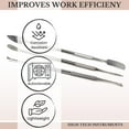 thumbnail image 4 of Stainless Steel Reusable Clay Tools Professional Carving Modeling Tool Set Pottery Tool Kit Stainless Steel Double Ended Spatula Set - Set of 4, 4 of 6