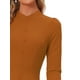 thumbnail image 5 of Vestido Vintage para Mujer INSPIRE CHIC de Manga 3/4 con Cuello Alto, Vestido A-Line de Oficina, Talla XS, Naranja Oscuro, 5 of 6