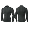 thumbnail image 6 of CONZONE Mens Sports T-Shirts Short Sleeve Zip T Shirts for Men Casual Crew Neck Solid Color Lightweight Tees Soft Cozy Athletic Tops, 6 of 6