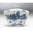 thumbnail image 1 of AA Importing 59725 Flat Blue & White Vase, 1 of 1