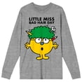 thumbnail image 6 of Mr Men & Little Miss Little Miss Bad Hair Day Women's Heather Gray Long Sleeve Crew Neck Tee-Medium, 6 of 7