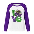 thumbnail image 4 of Qiopertar Mode Femmes Imprimé Col Rond Pull Tops Manches Longues Blouse Confortable Chandail en Molleton Offres de la Semaine Liquidation Moins de 5$ jusqu'à 90 % de Réduction, 4 of 4