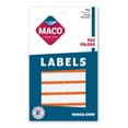 MACO Orange File Folder Labels, 9/16" x 37/16", 248 per Box
