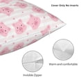 thumbnail image 3 of Pofeuu Cartoon Pig Print Double-sided plush pillowcase Square Throw Pillow Covers Pillows Cover for Living Room Bedroom Sofa Couch Cushion Cover（No pillow core）-22"x22", 3 of 7