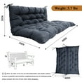 thumbnail image 7 of XXLYY Three Seat Swing Replacement Cushions, Porch Swing Cushions, Thickened Waterproof Polyester Fabric Bench Cushion with Ties, Replacement Cushion for Outdoor Patio Swing, 7 of 7