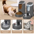 thumbnail image 5 of 2 Pack Cat Automatic Feeder and Water Dispenser with Stainless Steel Bowl Carbon Grey, 5 of 8