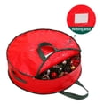 thumbnail image 4 of Reusable Christmas Wreath Organizers Round Waterproof Storage Bag With Handles Sturdy Materials For Seasonal Decoration Protections, 4 of 8