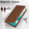 thumbnail image 5 of Nalacover for Samsung Galaxy S23 Card Slots Wallet Case with RFID Blocking, Premium PU Leather Flip Cover, Magnetic Closure Kickstand TPU Shockproof Case for Galaxy S23,Brown, 5 of 9