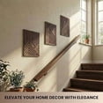 thumbnail image 6 of Modern Wooden Wall Sculptures - Set of 3 - Home Decor Accent - Large Wall Art for Living Room, Bedroom, Office - Easy Installation (Walnut, Large - Mountain and Sun, Unframed), 6 of 8