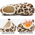 thumbnail image 4 of Ecetana Leopard Print Slippers for Women Indoor Barefoot Slippers Socks Furry Slip on House Shoes, 4 of 7