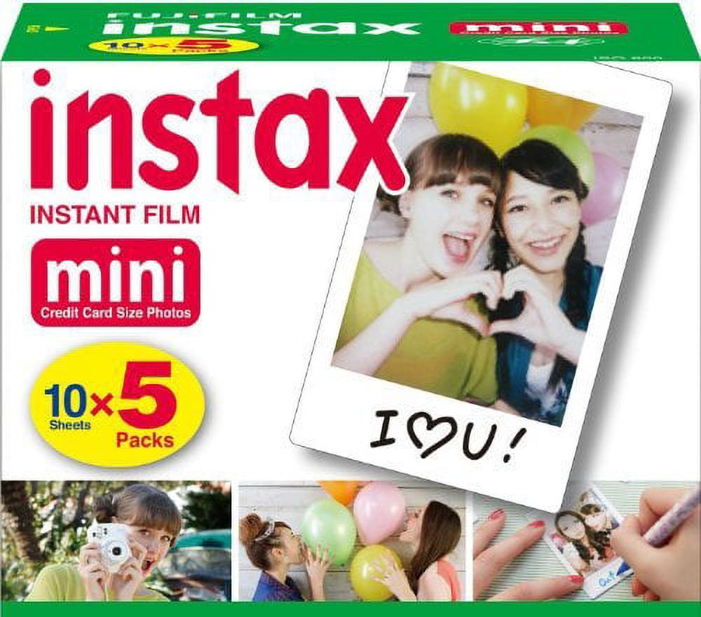 Fujifilm Instax Mini Instant Film, 50 Shoots, 10 Sheets x 5 Packs 