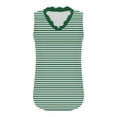 thumbnail image 6 of Summer Tank Tops Womens Striped Lace Trim V Neck Tunic Tee Shirts Dressy Casual Sleeveless Tanks Blouses (M, Green), 6 of 7