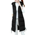 thumbnail image 2 of Niaviben Long Puffer Vest Women Hooded Vest Warm Vest for Women Womans Vest Womens Jacket Puffy Jackets Women Black 2XL, 2 of 5