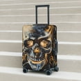 thumbnail image 6 of Susaid Fiery Skull Trio Print Elastic Washable Suitcase Cover with Hidden Zipper, Fits 18-32 Inch Luggage for Protection During Travel-Large, 6 of 7