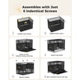 thumbnail image 4 of CAMMOO 48" Foldable Heavy Duty Dog Crate Cage for Large Dogs, XL Dog Kennel for Indoor&Outdoor, 4 Lockable Wheels, Adjustable Internal Height, 4 of 10
