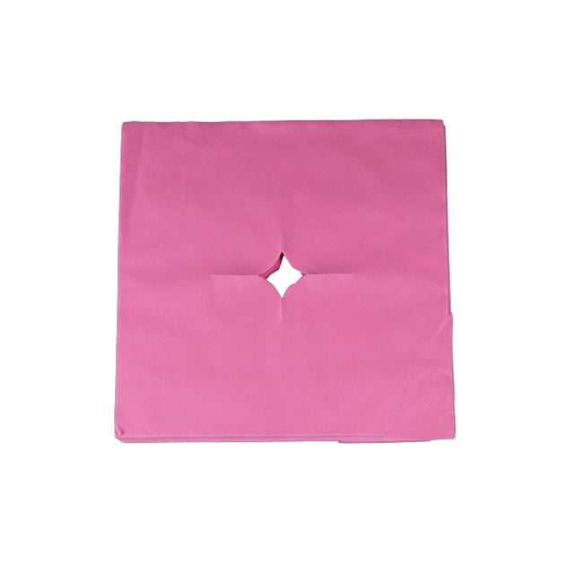 Guardurnaity Toalla de 100 piezas, funda de almohada para tumbarse, tela no tejida de un solo uso, superposición de agujeros, sábana de Spa, suministros masajeadores Rosa roja Agujero cuadrado Guardurnaity CE014891-03