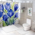 thumbnail image 7 of Fenyluxe Pretty Flowers Shower Curtain Set 100% Polyester Washable Curtain with Hooks for Bathroom Decor 60x72, 7 of 7