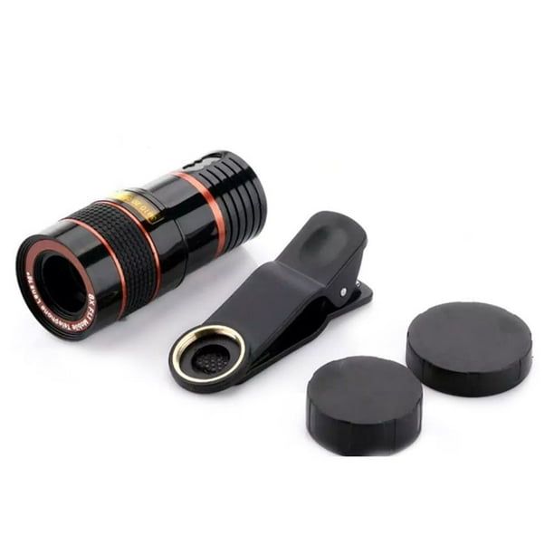 Kit de lentes para cámara de teléfono celular, telescopio monocular universal de 8 aumentos, lente con zoom móvil para la mayoría de teléfonos inteligentes
