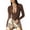EKCW019 Brown, variant on Women Ribbed Long Sleeve Bodysuit Invisible Zip Up Crew Neck Body Suit EKCW022 White S