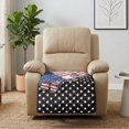 thumbnail image 4 of ZIATUBLES American Flag Butterfly Print Recliner Chair Cover, Anti-Slip Quilted Recliner Couch Slipcover, Washable Furniture Protector for Living Room, Fits Most Standard Recliners, 4 of 8