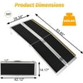thumbnail image 2 of BeesClover Portable Wheelchair Ramp, Non-Slip Aluminum Handicap Ramps for Steps, 600 Lbs Capacity Foldable Threshold Wheelchair Ramps, 2 of 6