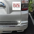thumbnail image 2 of DistinctInk Custom Bumper Sticker - 3" x 3" Decorative Decal - White Background - You Can't Scare Me I Am a Teacher, 2 of 2
