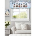 thumbnail image 4 of Nautical Gnome Summer Ocean Valances for Windows,Kitchen Valance Rod Pocket Short Curtain, Retro Compass Shell Conch Valance Curtain Window Valances for Bedroom Bathroom Living Room 42x12in, 4 of 9
