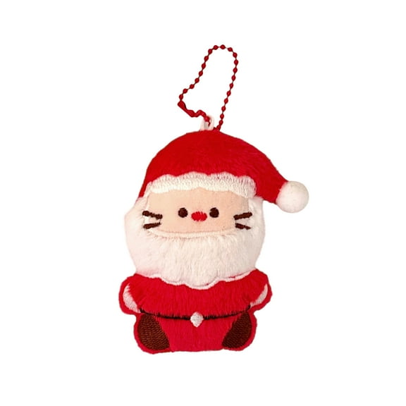 FastXmas 2.9x3.7 Inch Christmas Key Chain Decoration,Cute Reinnder,Snowman,Santa Claus,Pine-Tree Shape Doll,Christmas Stuffed Toy Ornaments Versatile Bag And Keyring for Key Chain Decor Accessories