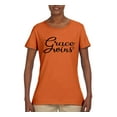 thumbnail image 2 of Wild Bobby Grace Wins Script Inspirational/Christian Women Graphic Tee, Orange, Large, 2 of 5